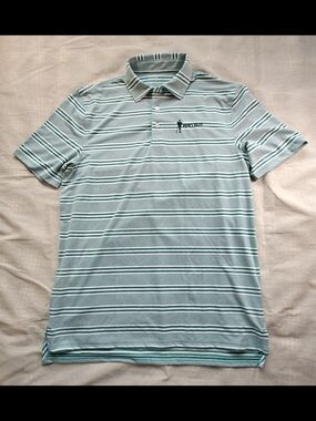 Southern Tide men's striped performance polo shirt Payne's Valley size M